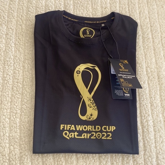 NWT Men’s Black FIFA World Cup Qatar 2022 short sleeve shirt - Picture 3 of 13